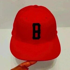 Pacific Headwear D Series Red Baseball Cap, size 6 7/8-7 3/8